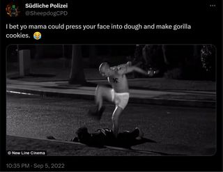 Violent image from American History X depicting white supremacist violence; Source: Twitter